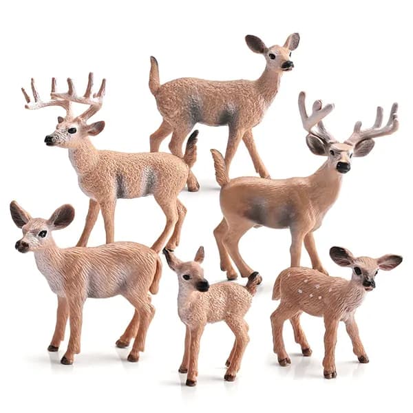 Реалистичные фигурки оленей лосей и других животных для декора на Рождество