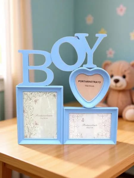 Фоторамка BOY, на 3 фотографии 36х32 см-Синий
