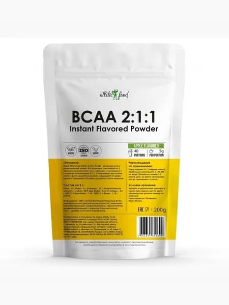 Atletic Food BCAA 2:1:1 Instant Flavored Powder - 200 грамм (со вкусом)