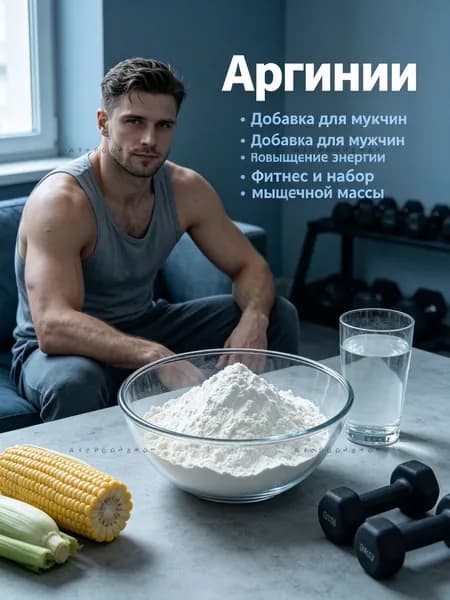 200г Аргинин /спортивная добавка для набора мышечной массы, повышение энергии для мужчин/спортивное питание для роста мышц и снижения усталости после нагрузок