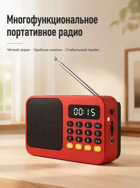 Магнитола, красный
