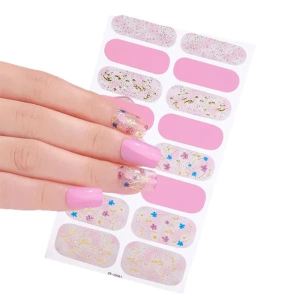 Бронзовые наклейки для ногтей, - ZE0581