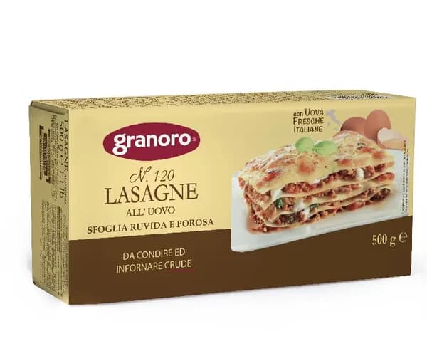 Макароны GRANORO с добавлением яйца All'Uovo Gli Speciali da Forno №120 "Лазанья" 500г