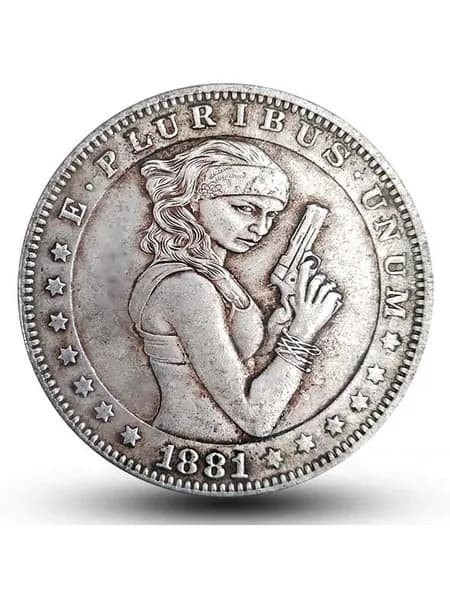 1 антикварная монета с памятным значком американской бездомной сексуальной красавицы, подходящая для сбора подарков