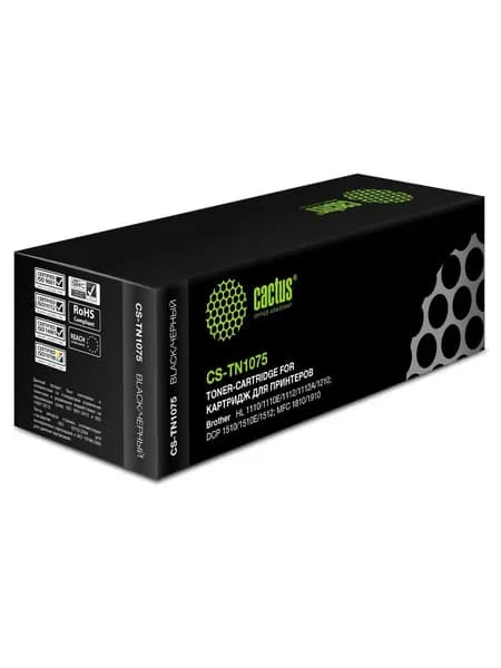 Картридж лазерный Cactus CS-TN1075 TN-1075 черный (1000стр.) для Brother HL-1110/1112/1510/1512/1810/1815