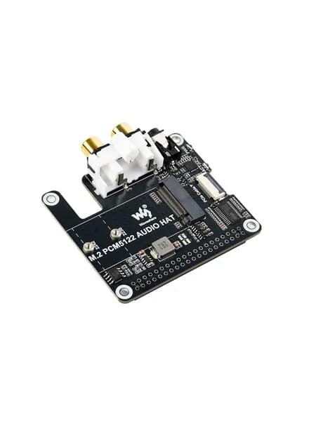 Звуковая карта PCIe-to-M.2 HAT с расширением аудио I2S для Raspberry Pi