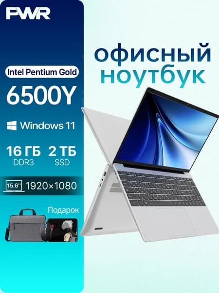 PWR Ноутбук 15.6", Intel N95, RAM 16 ГБ 2048 ГБ, Intel UHD Graphics 615, Windows Pro, серебристый, Русская раскладка