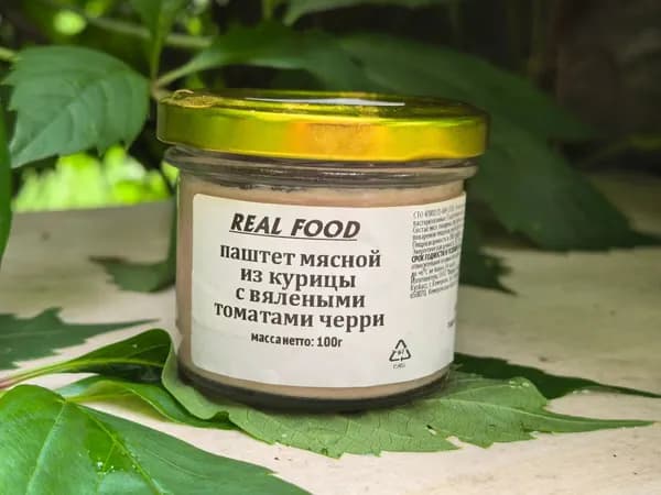 Паштет мясной из курицы с вялеными томатами черри 3 шт