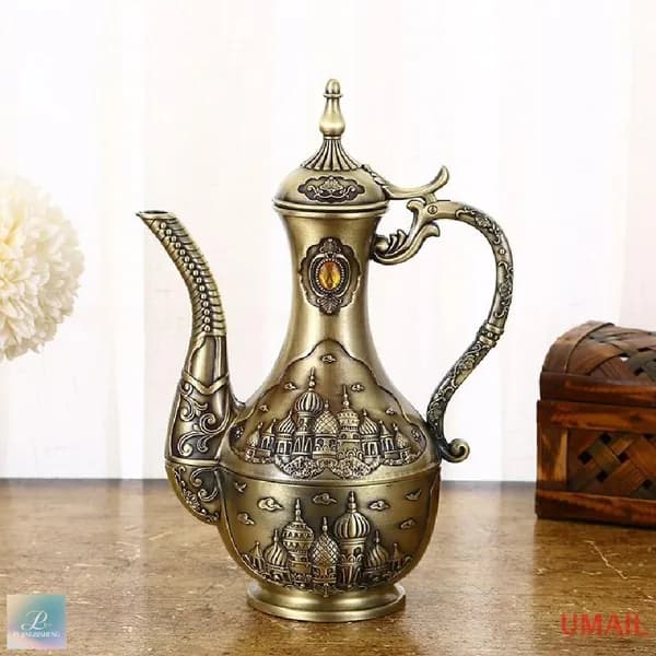 Винтажный чайник из бронзы, золотой, 2001-2015 гг., предметы сервировки антиквариат/винтаж, коллекционный декор