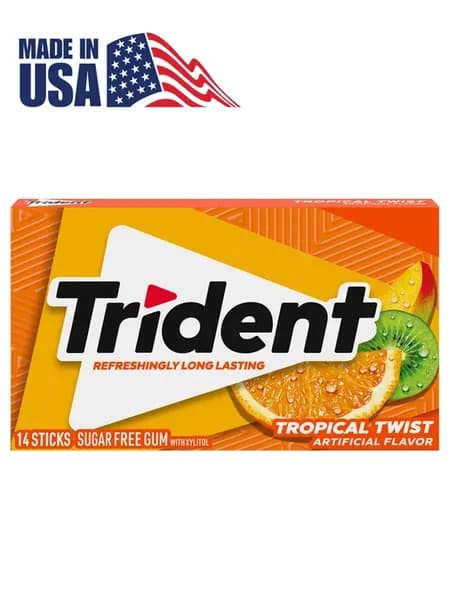 Жевательная резинка БЕЗ САХАРА Tropical Twist, 1шт. США