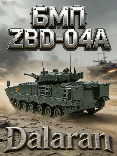 БМП ZBD-04A (Тип 04А) сборная модель танка 1/72 без клея, Dalaran (КНР современная, БМП-3 российской армии)
