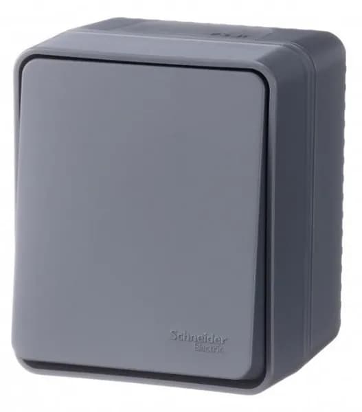 Переключатель 1-клавишный 10 АХ Systeme Electric (Schneider Electric) AtlasDesign Profi54, антрацит ATN544061