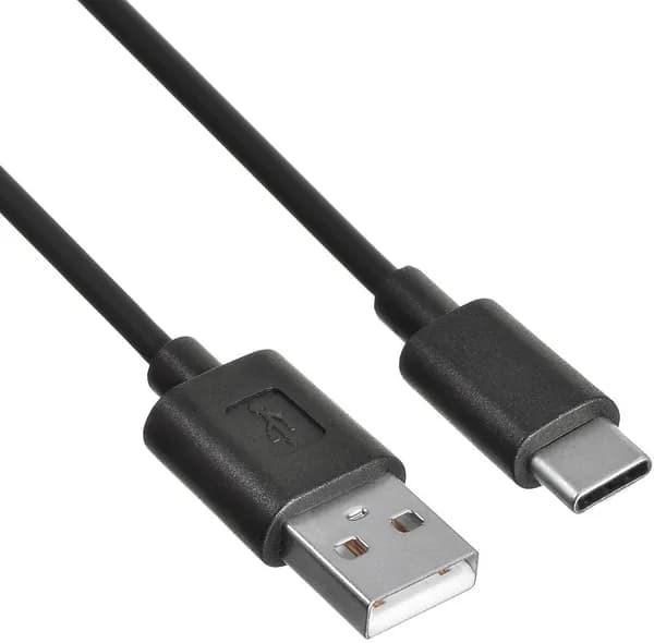 Кабель Buro USB Type-C (m) - USB A (m), 2м, 3A, черный bu-usb-ac-2m