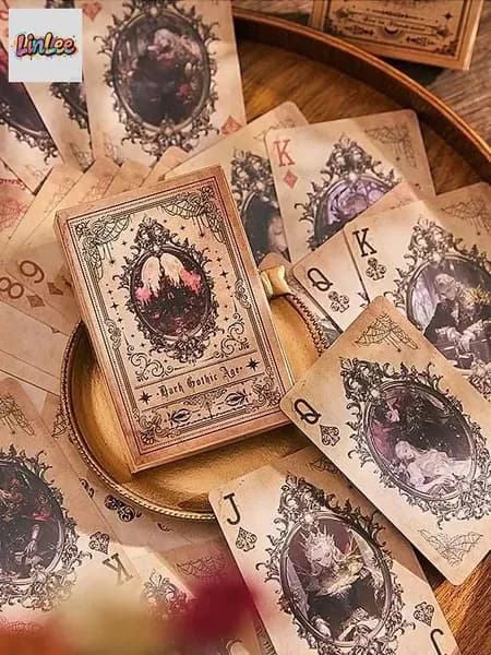 Готические игральные карты "Сияющий замок" 54 шт, коллекционные, темная эстетика