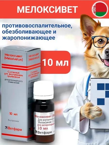 Мелоксивет 10 мл - противовоспалительное и обезболивающее
