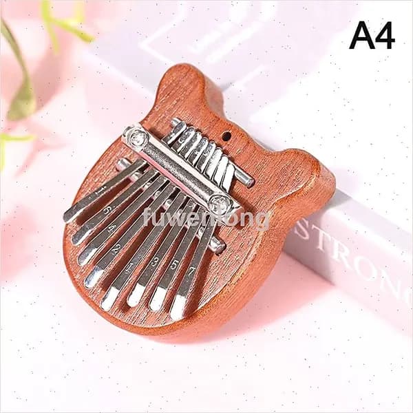 Мини калимба на 8 клавиш, коричневая, ручная деревянная GYX22 Q3