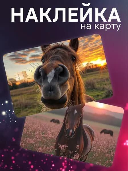 Наклейка на карту банковскую Лошадка