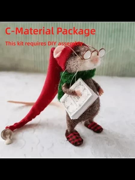 Рождественская мышь, набор для валяния C-Material Package