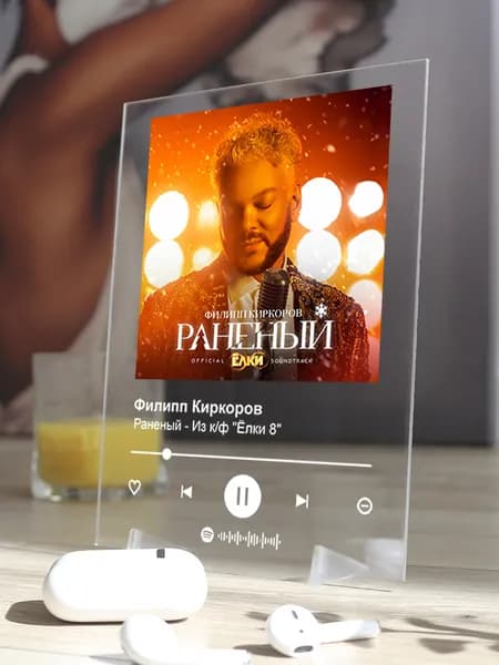 Филипп Киркоров - Раненый - Из к-ф Ёлки 8, Spotify-Постер 15х20см