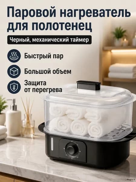 Паровой стерилизатор для полотенец с быстрым нагревом и защитой от перегрева для салонов и дома, уничтожает 99,9% бактерий