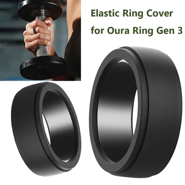 Силиконовый чехол для Oura Ring Gen 3, чёрный, размер S (6 9)
