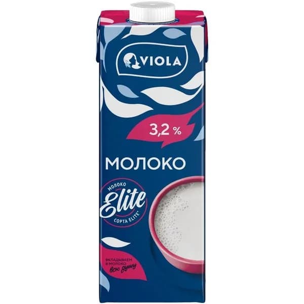 Молоко Viola питьевое ультрапастеризованное 3.2%, 973мл