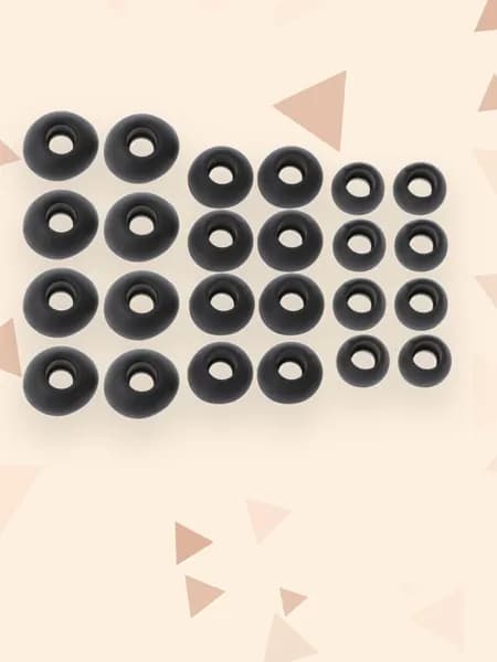 Силиконовые запасные накладки для наушников S/M/L для 90% внутриканальных моделей, Черный