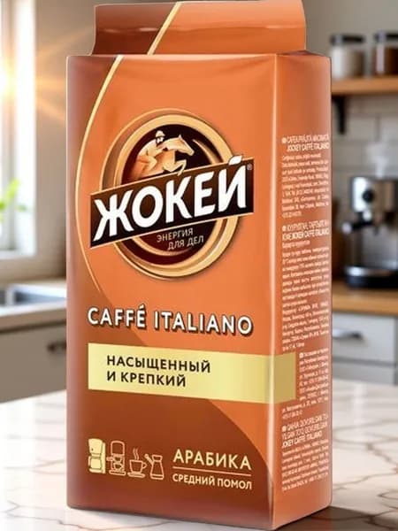 Кофе молотый 250г тм"Жокей" Caffe Italiano