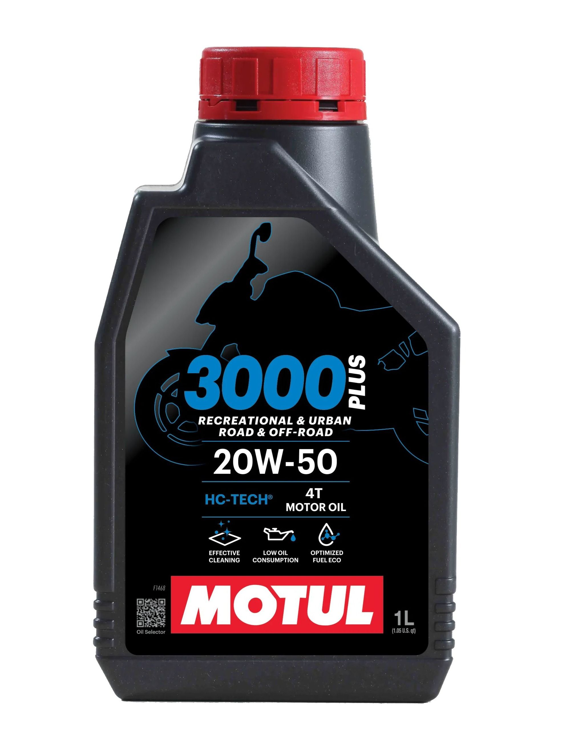 MOTUL 3000 4T PLUS 20W-50 Масло моторное, Полусинтетическое, 1 л