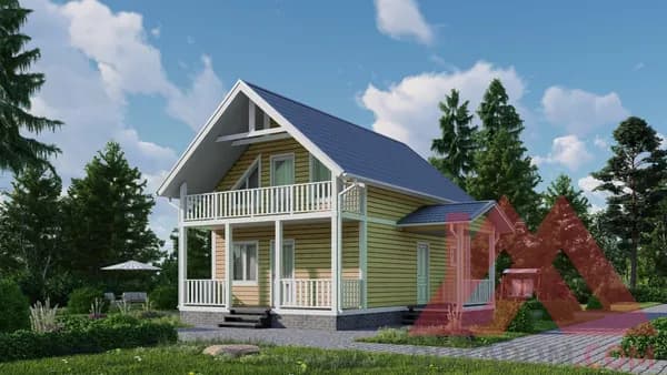 Проект каркасного дома "Персей" 6*8, 80 кв.м. (АР - Архитектурные решения)