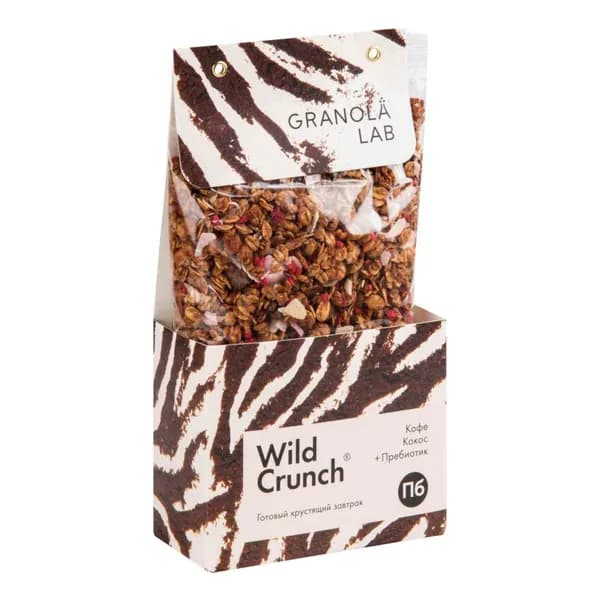 Кранч-Гранола Wild Crunch Кофе кокос и пребиотик 260 г