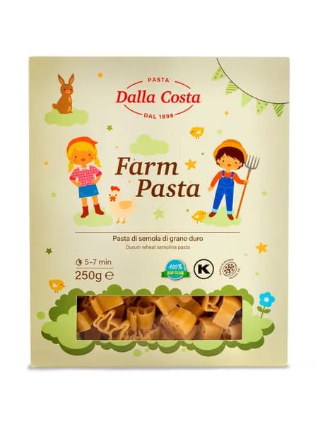Макароны Dalla Costa Ферма, без добавления яиц, фигурные, 250 г