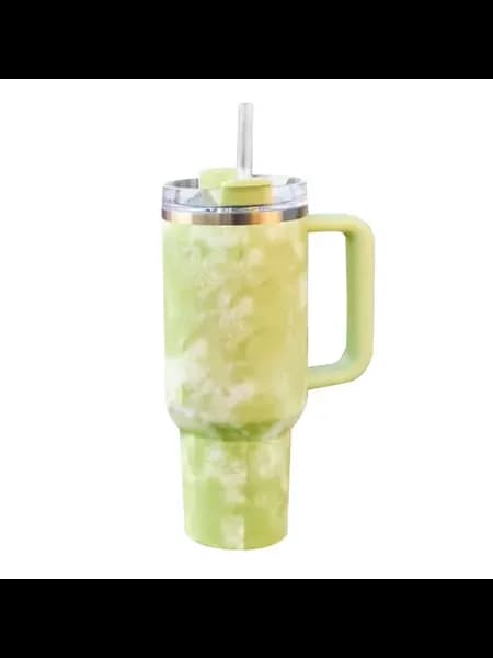 Термокружка из нержавейки с трубкой 40oz для кофе, зелёная