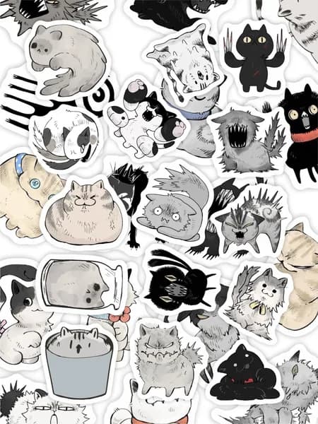 Стикеры котики DARK