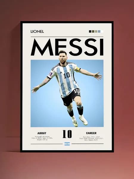 Стильный постер Lionel Messi Лионель Месси без рамы (29,7х42см)