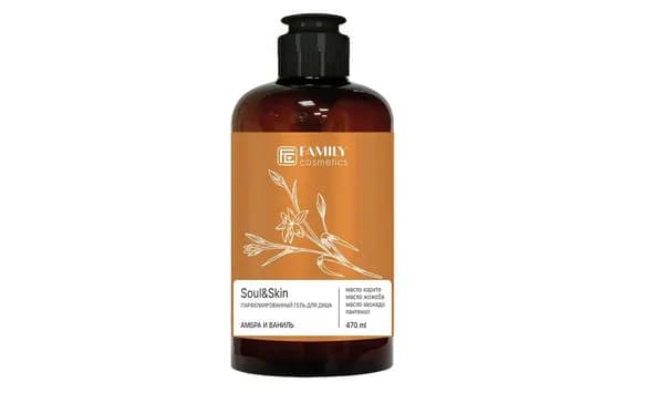 Soul&Skin Парфюмированный гель для душа 470мл Амбра и Ваниль