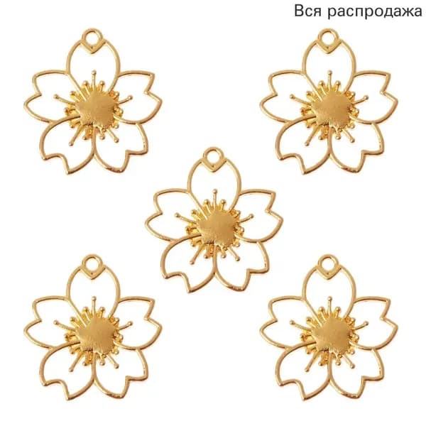5x Рамка безеля с вишневым цветком, пустая рамка из смолы, подвеска для изготовления ювелирных изделий своими руками