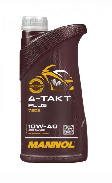 MANNOL Моторное масло MANNOL Mannol 4-TAKT PLUS 10W40 1л 10W-40 Масло моторное, Полусинтетическое, 1 л