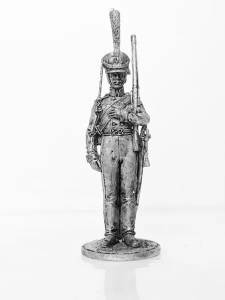 Россия,рядовой армейского конно-егерского полка, 1812-14 гг., оловянный солдатик 54 мм