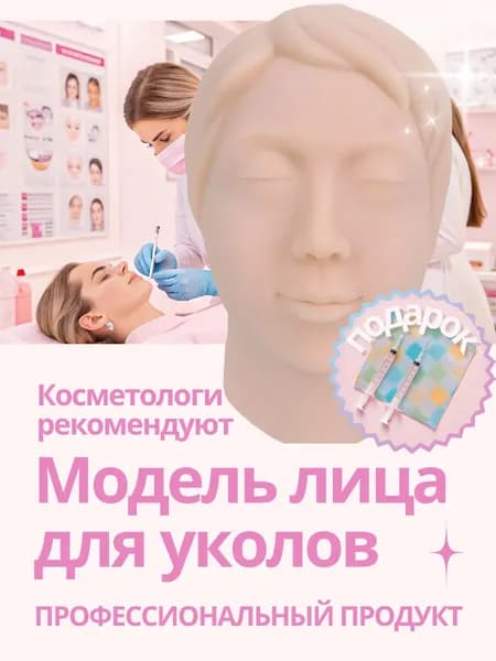 Анатомическая модель головы. Учебная голова манекен для массажа, хирургии и косметологии