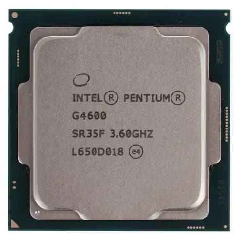 Процессор Intel Pentium G4600 (CM8067703015525) OEM - LGA 1151, 2 х 3.6 ГГц, L2 - 512 КБ, L3 - 3 МБ, 2хDDR3L, DDR4-2400 МГц, Intel HD Graphics 630, TDP 51 Вт