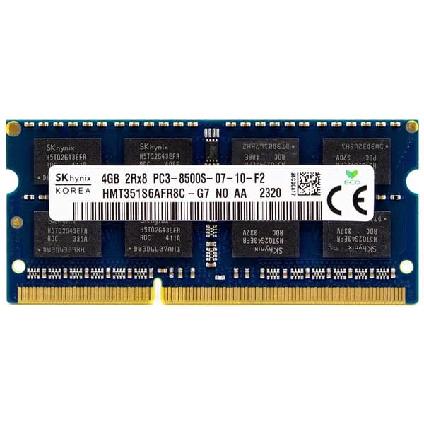 Hynix Оперативная память SODIMM DDR3 4GB PC8500 1066МГц Hynix HMT351S6AFR8C-G7 DDR3, 1066 МГц, 1 x 4 ГБ (HMT351S6AFR8C-G7)