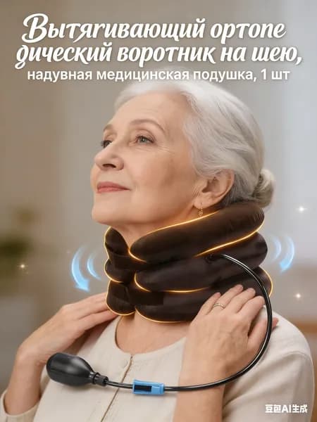 Вытягивающий ортопедический воротник на шею, надувная медицинская подушка