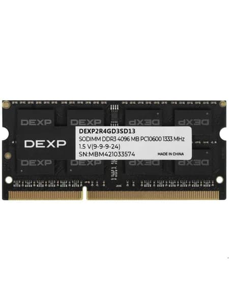 DEXP Оперативная память DEXP2R4GD3SD13 DDR3, 1333 МГц, 1 x 4 ГБ (DEXP2R4GD3SD13)