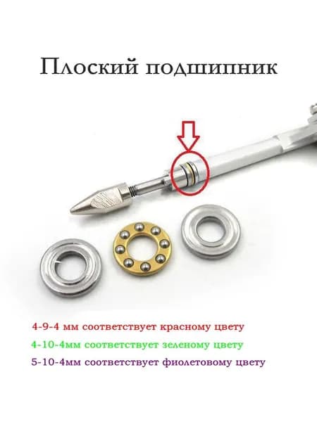 2 шт. RC модель, плоский упорный смазочный подшипник, 4 мм, 5 мм, гибкий вал/жесткий вал, плоский подшипник