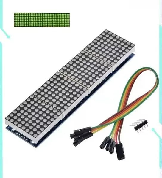 1ШТ Модуль из 4 светодиодных матриц на базе MAX7219, дисплейный светодиодный модуль 32x128x13 4 в 1 красный (Зеленый)