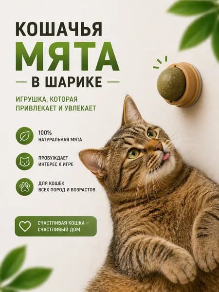 Кошачья мята шарик