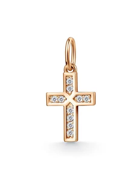 Jewelry Valley Подвеска ювелирная с фианитами, золочение, серебро 925 пробы