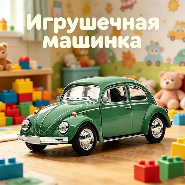 Инерционный игрушечный автомобиль из сплава ностальгического жука, игрушка для мальчика