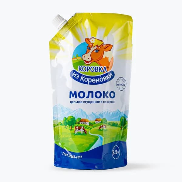 Молоко Коровка из Кореновки цельное, сгущенное, с сахаром, 8,5%, 650 г